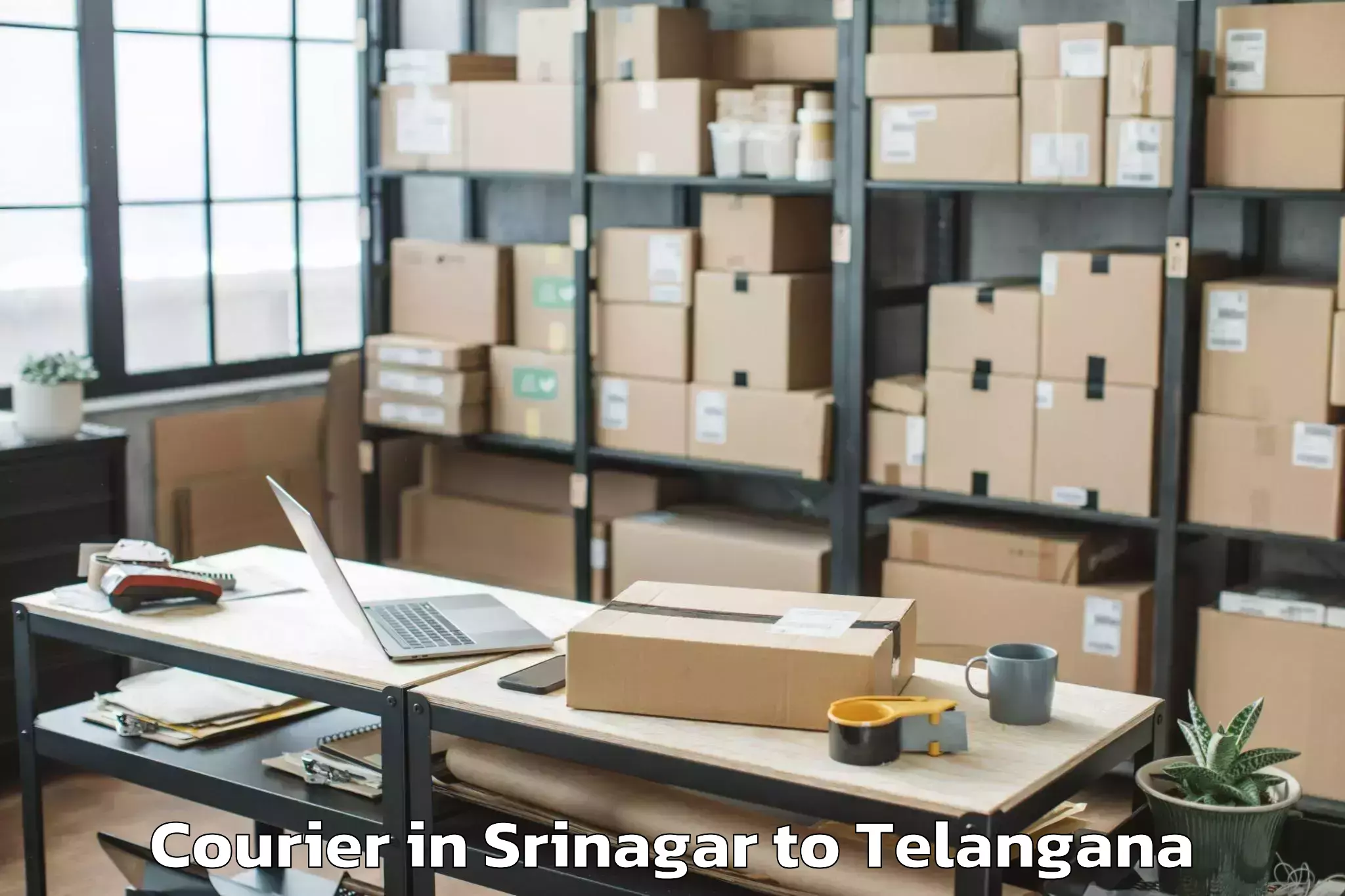 Get Srinagar to Khammam Urban Courier